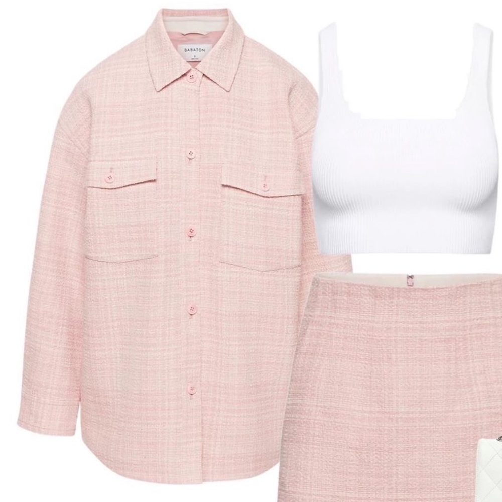 SOLD ❌ New Aritzia Babaton Joan Shirt Jacket pink